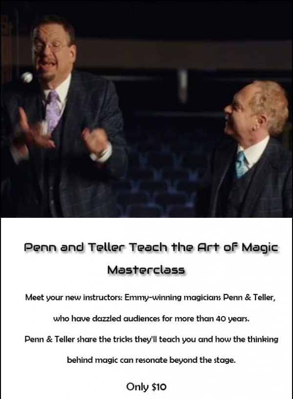 penn and teller art of magic masterclass