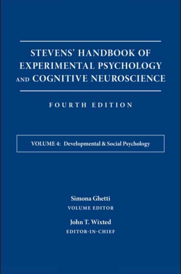 vol 4 Handbook of Experimental Psychology and Cognitive Neuroscience pdf