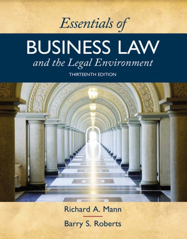 Essentials of Business Law and the Legal Environment 13e pdf