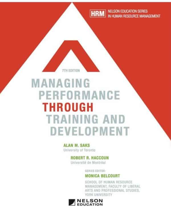 Managing Performance Through Training and Development 7th canadian edition ebook