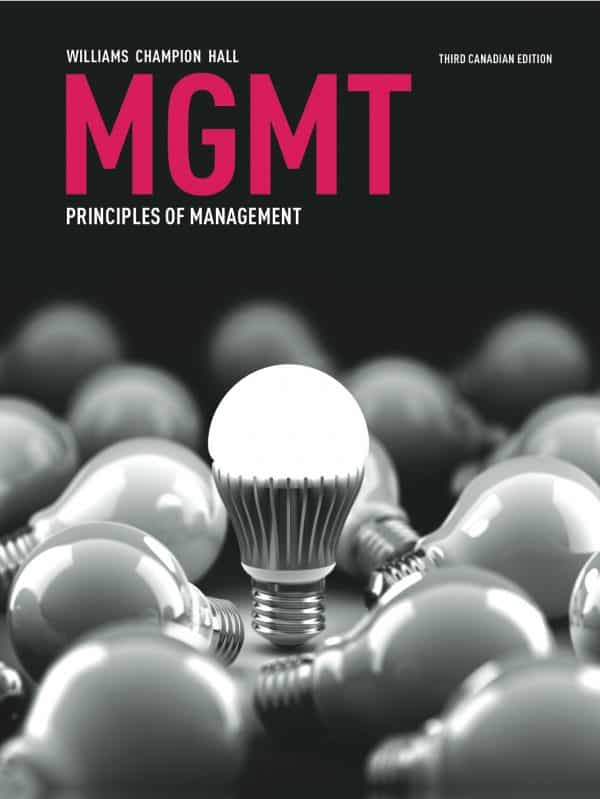 MGMT PRINCIPALS OF MANAGEMENT (3rd Canadian Edition) - eBook