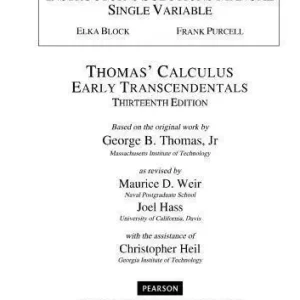 Instructors Solutions Manual To Thomas Calculus Early Transcendentals 13Th Edition – PDF ebook